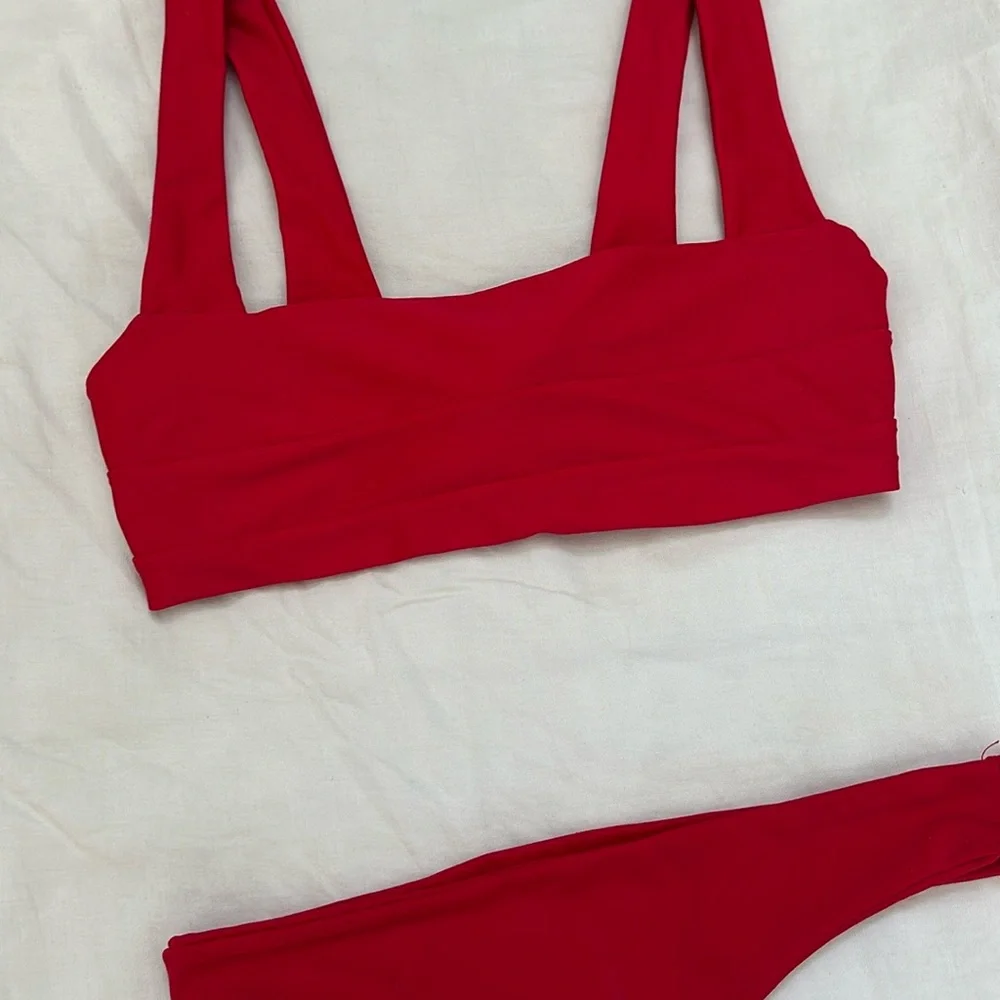 Frankie's Bikinis Red Two-Piece Bikini Set